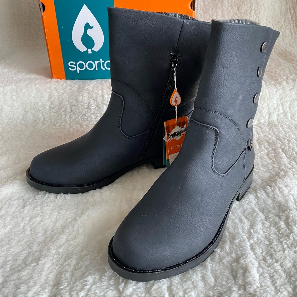 Sporto Calynn Water-Resistant Womens Sock Bootie, Black, 9.5W